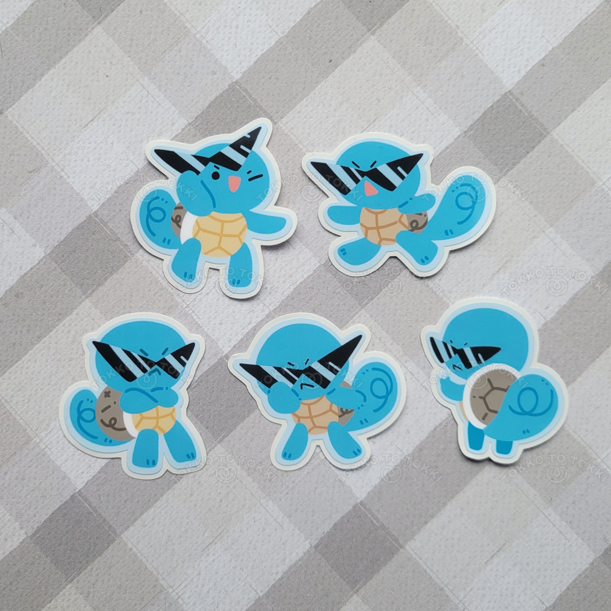 Squirtle Squad Glossy Vinyl Sticker Set