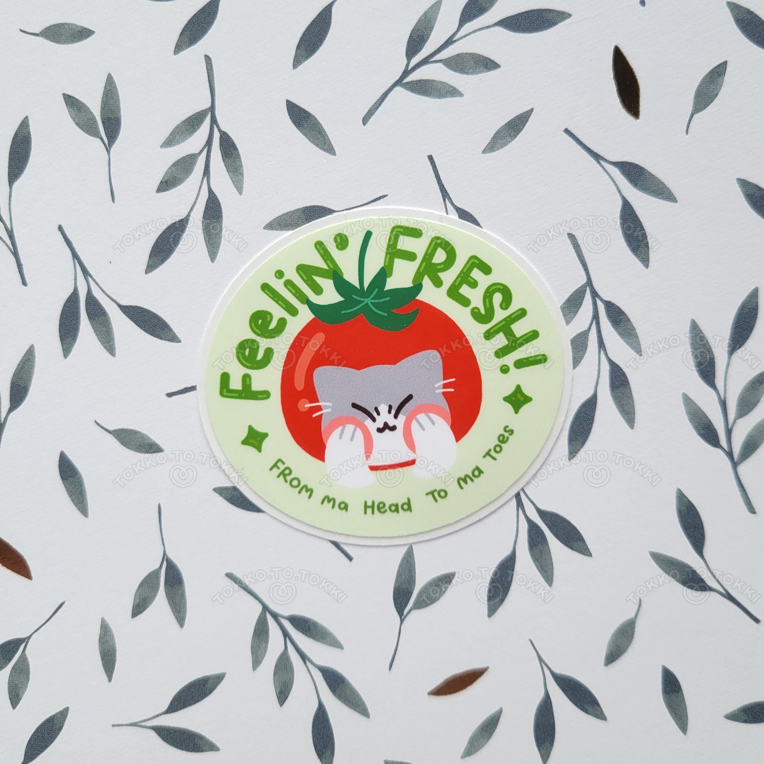 Feelin' Fresh Tomato Cat Stickers