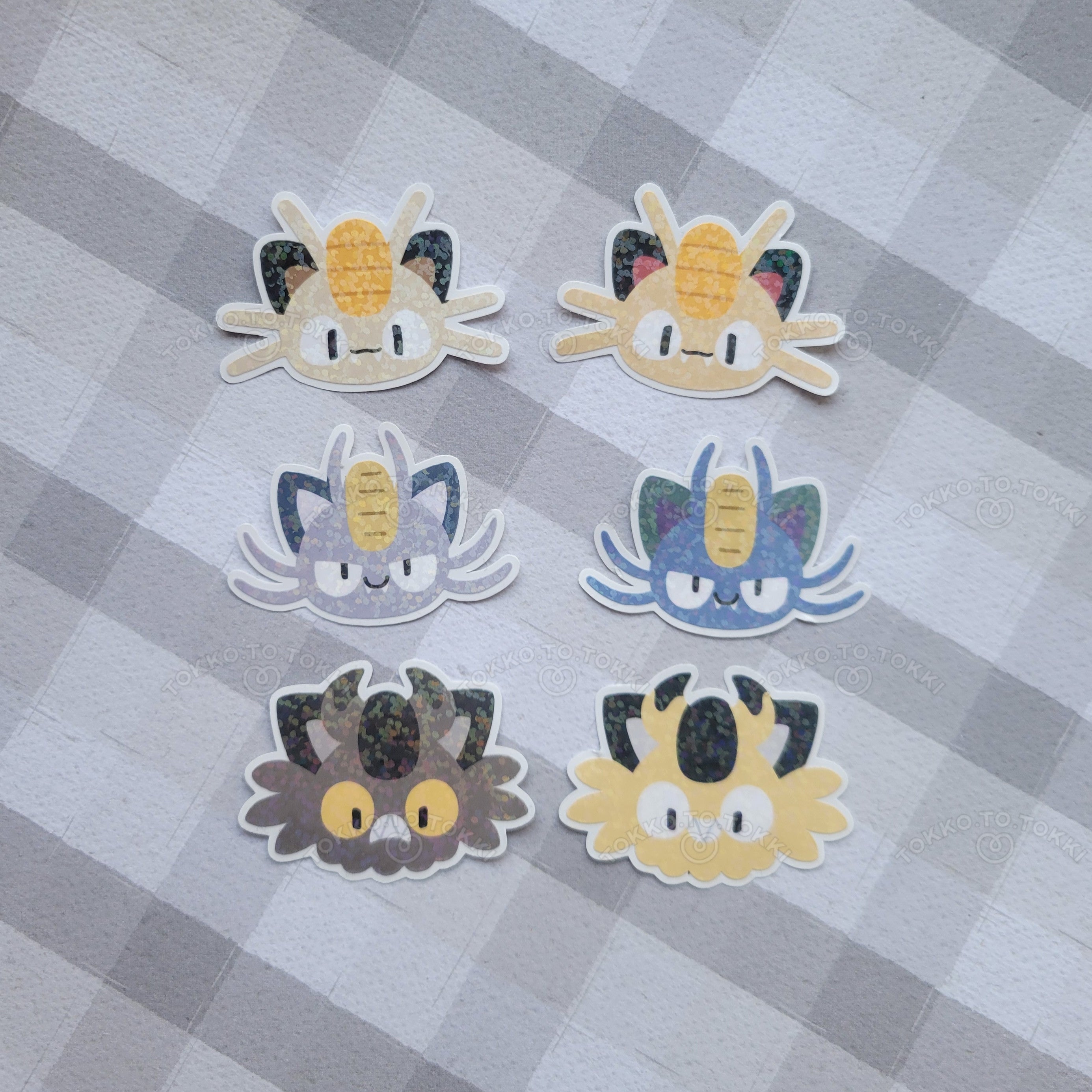 Meowths Sticker Flake Set