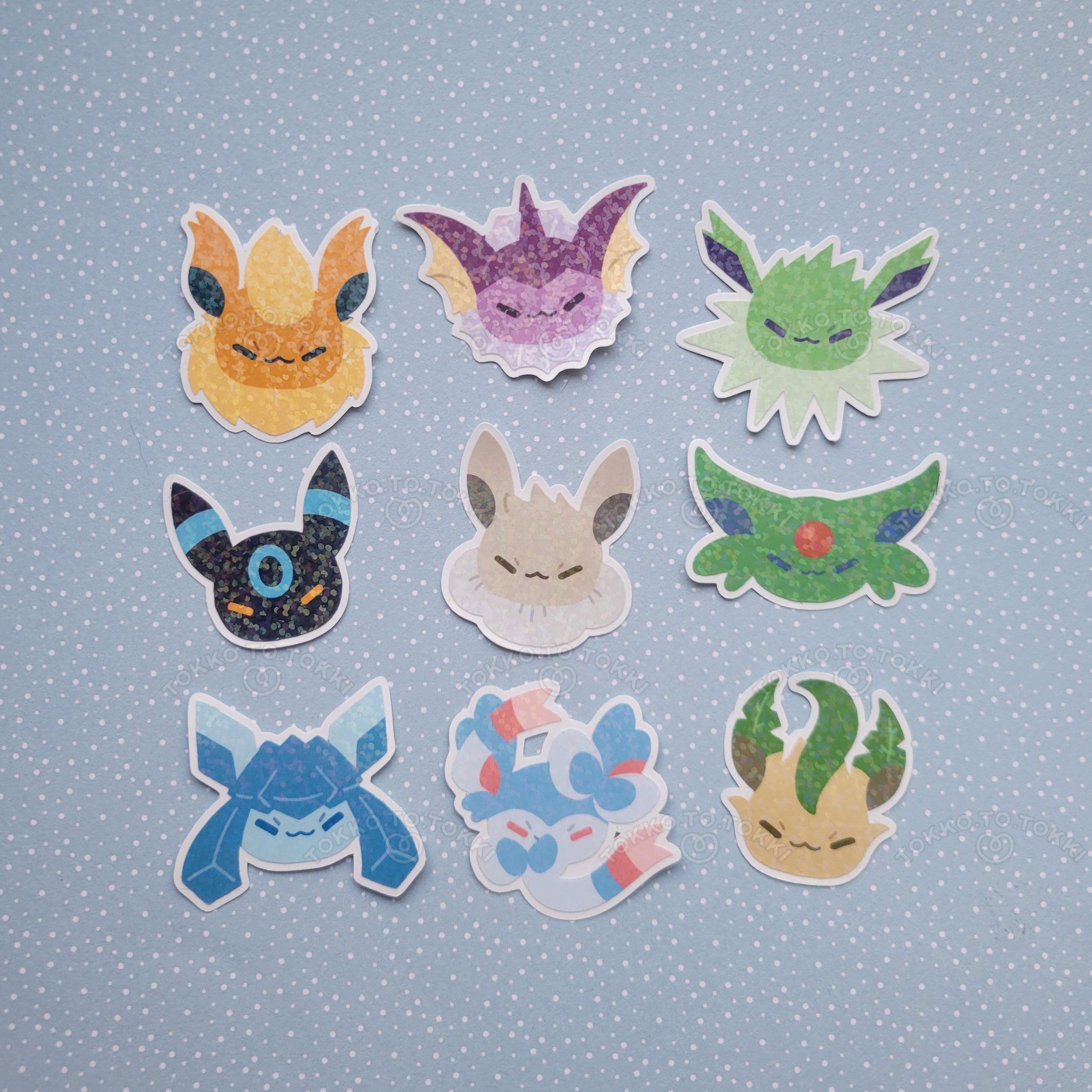 Eeveelution Poki Sticker Flake Set