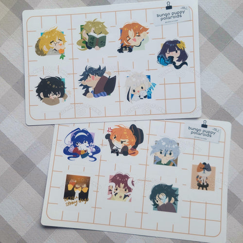 Bungo Stray Dogs Mini Polaroid Sticker Sheets
