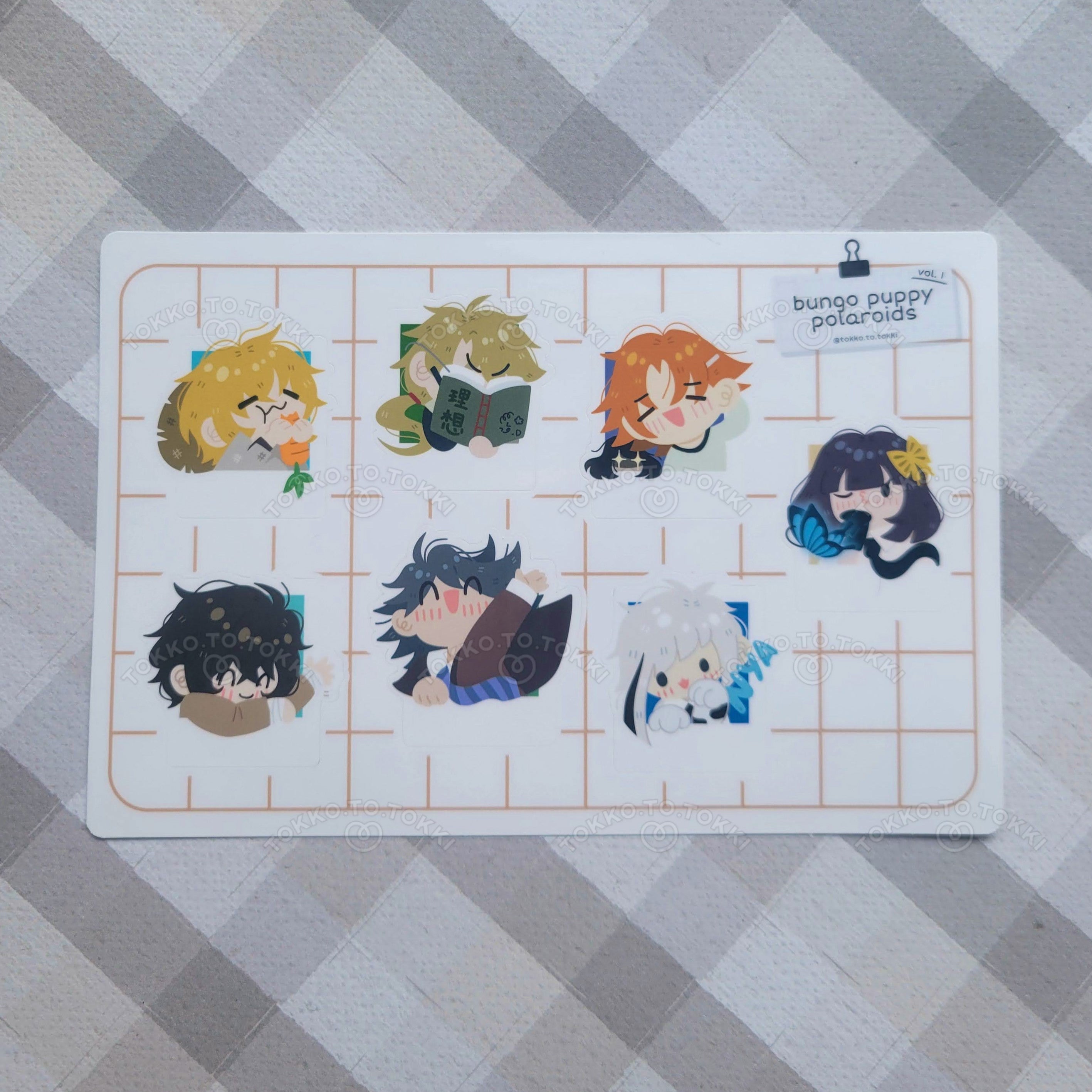 Bungo Stray Dogs Mini Polaroid Sticker Sheets