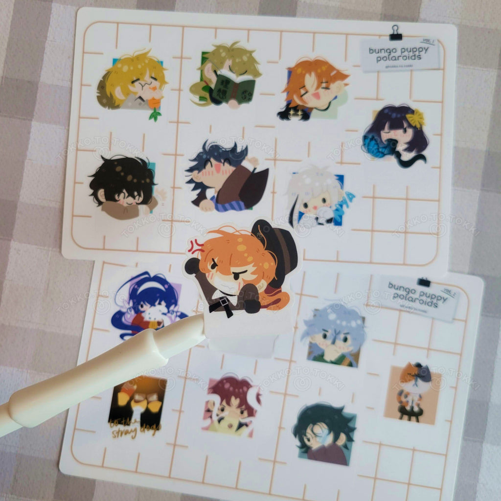 Bungo Stray Dogs Mini Polaroid Sticker Sheets
