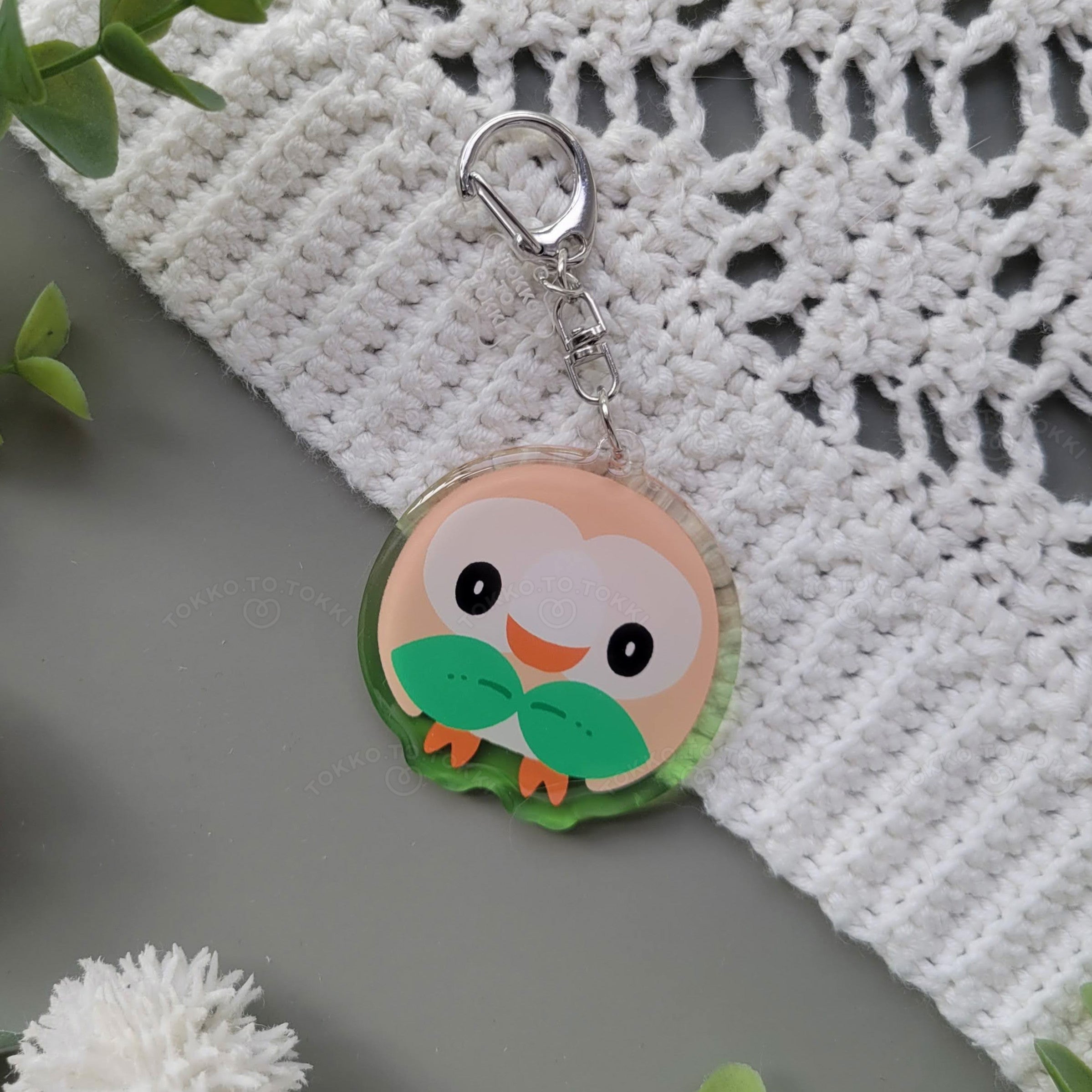 Rowlet Acrylic Keychain