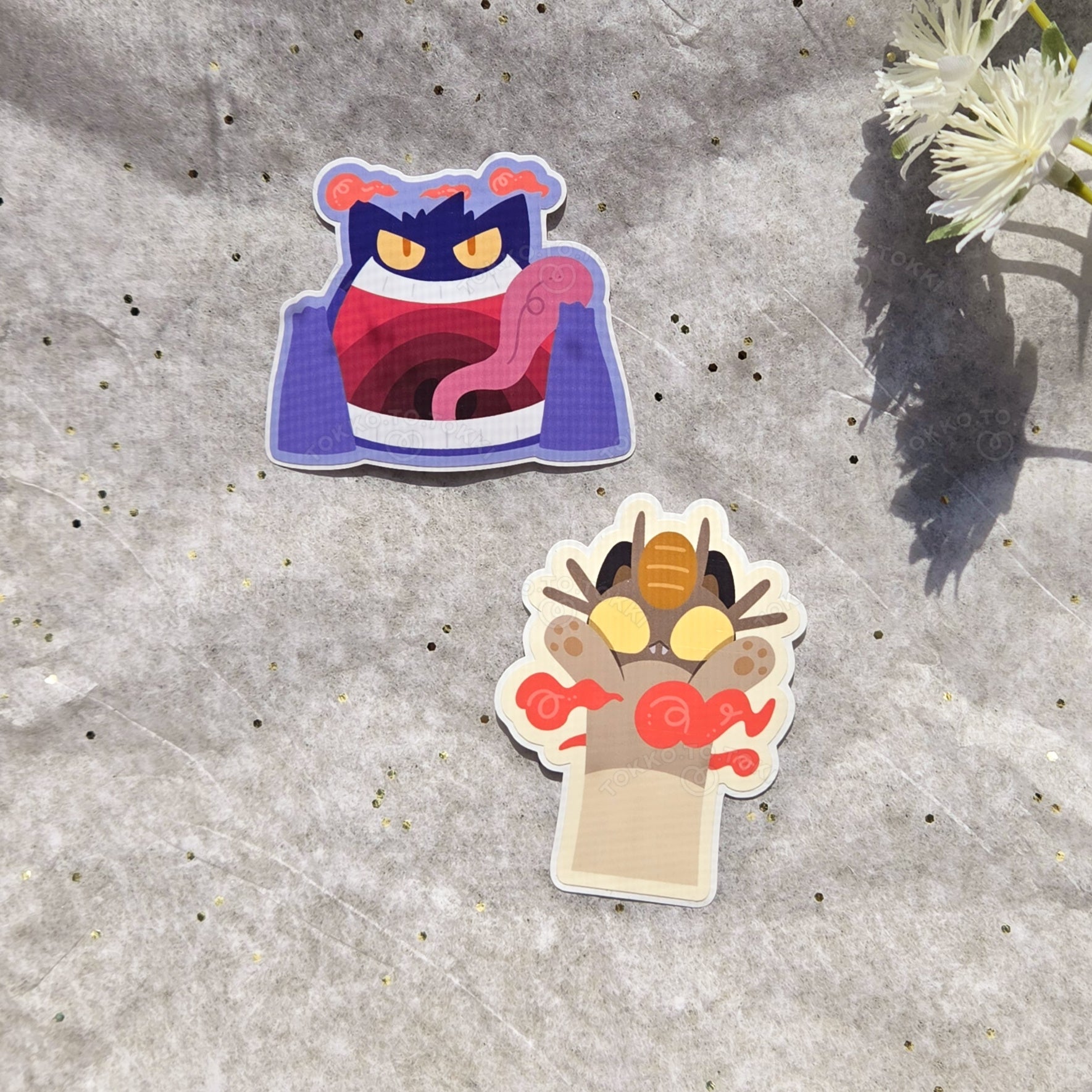 Gigantamax Gengar / Meowth Vinyl Stickers