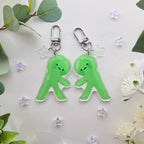 Set of 2 Heart Smiski Acrylic Keychains