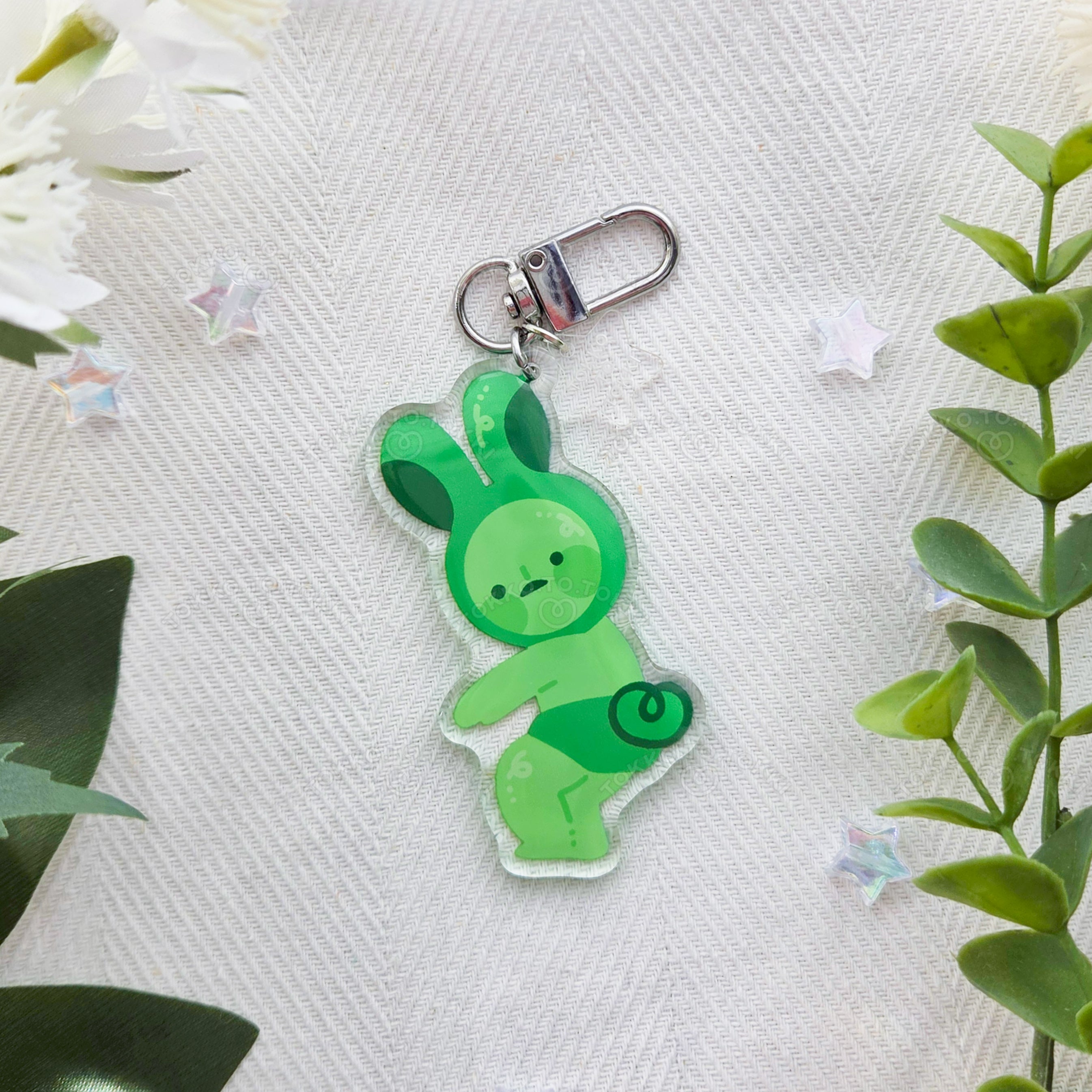 Bunny Smiski Acrylic Keychain