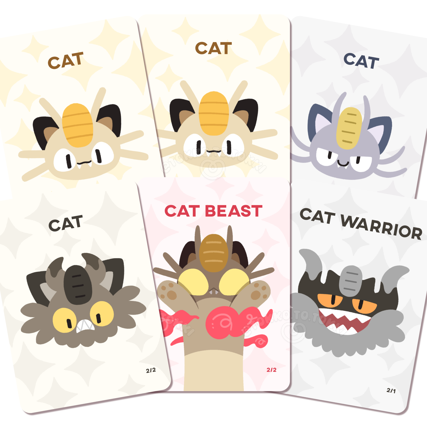 MTG Meowth Token Bundle - Set of 6