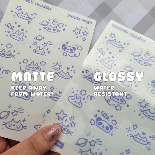 Confetti Doodles Sticker Sheet