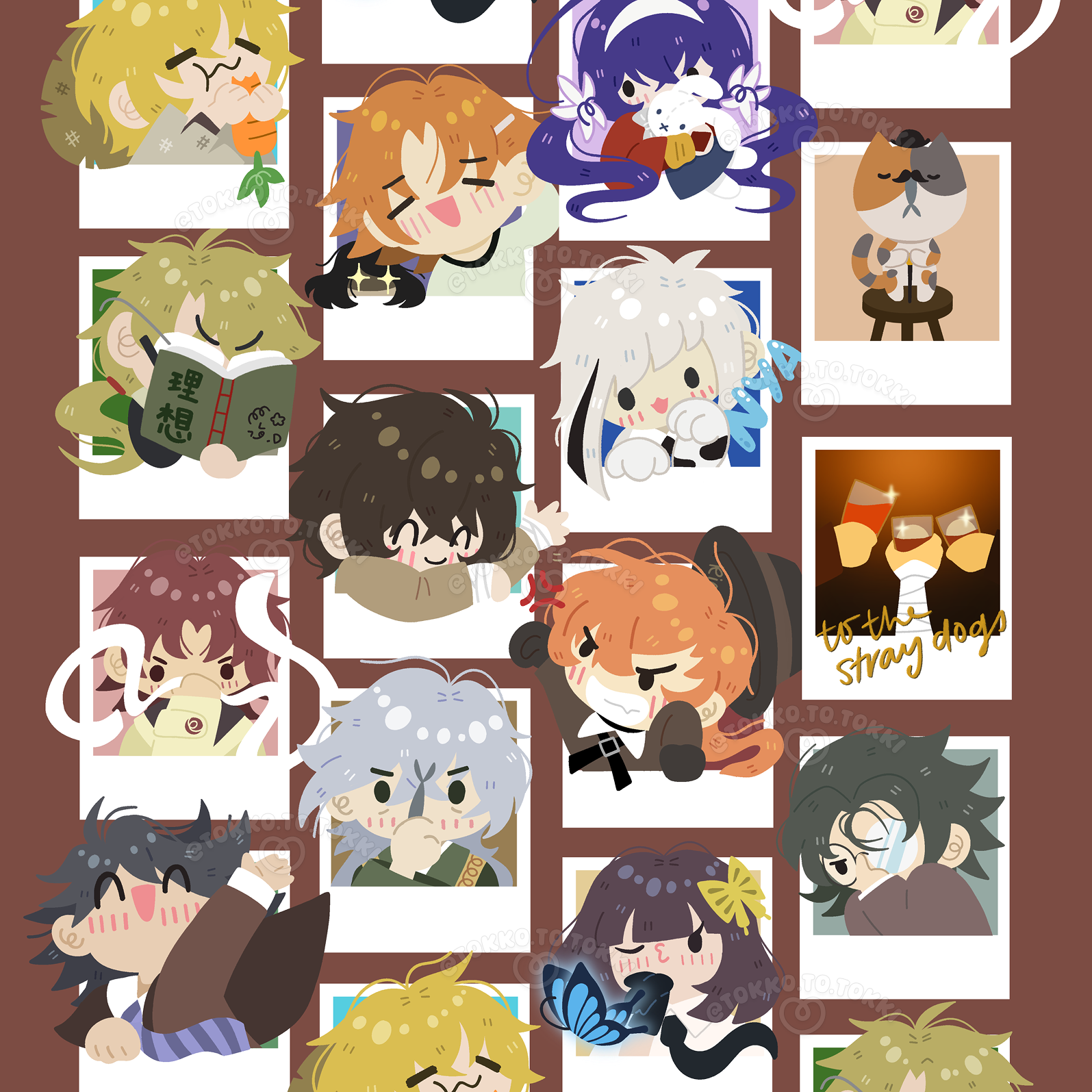 Bungo Stray Dogs Polaroid Stickers