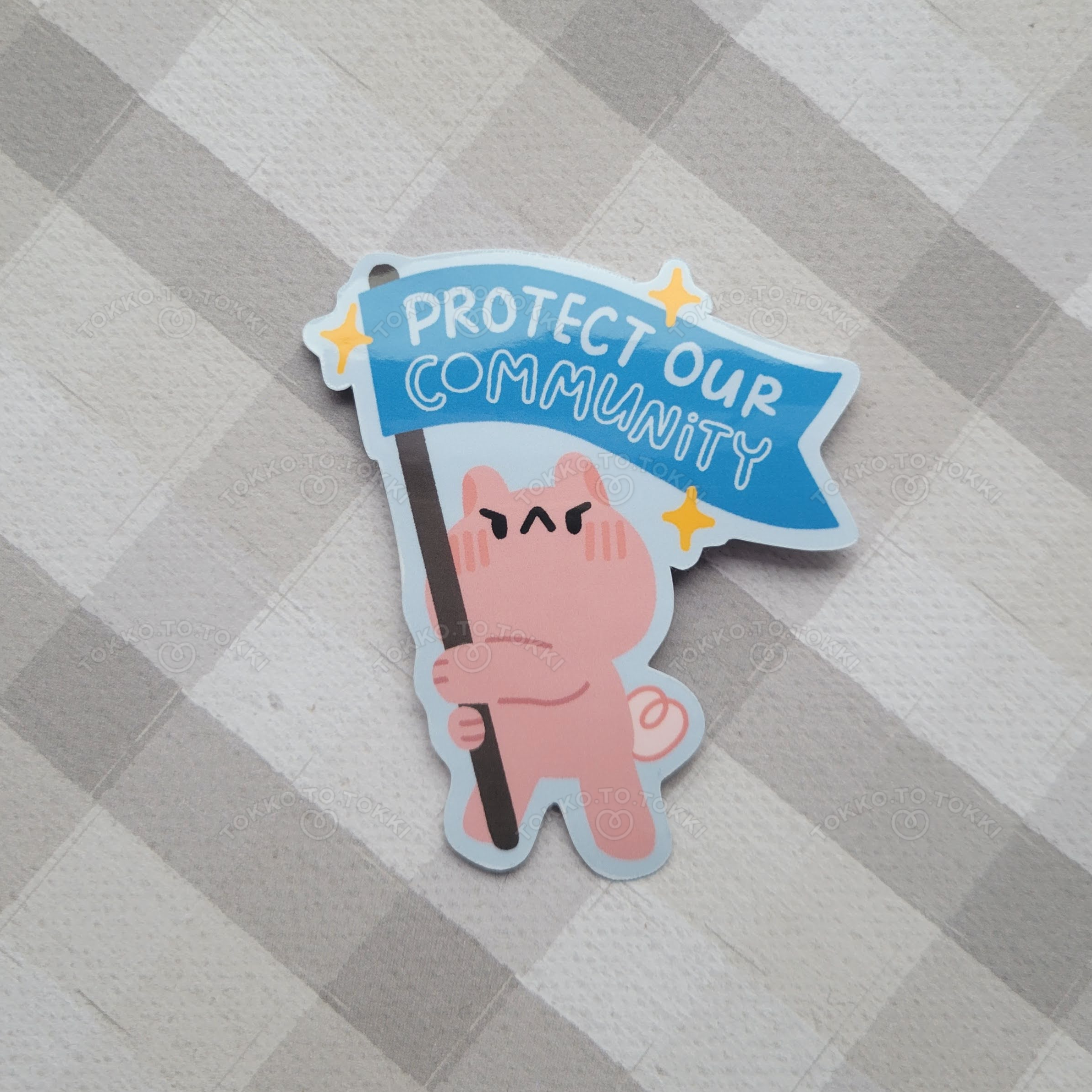 Protect Our Community Bunny Sticker