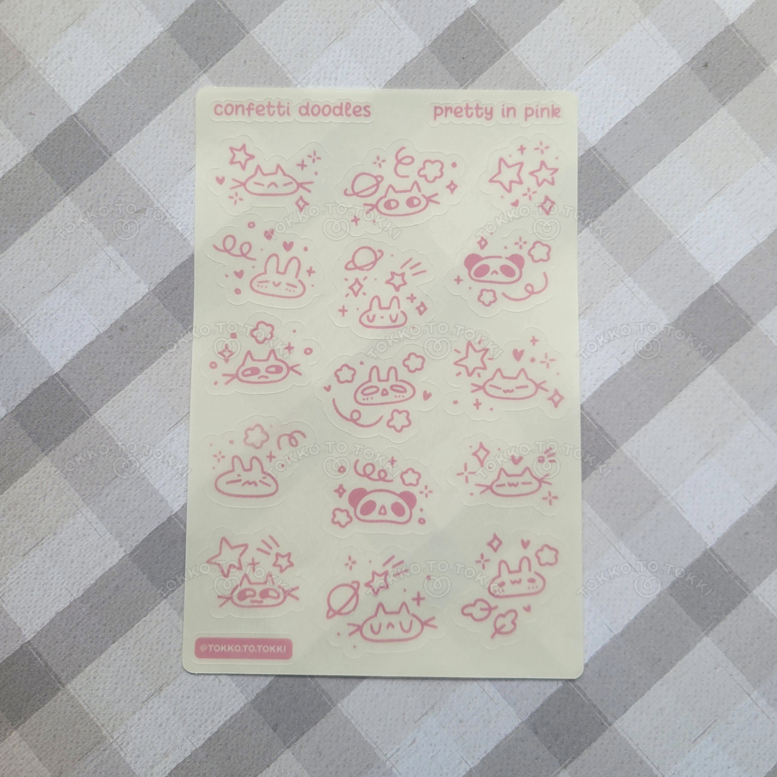 Confetti Doodles Sticker Sheet