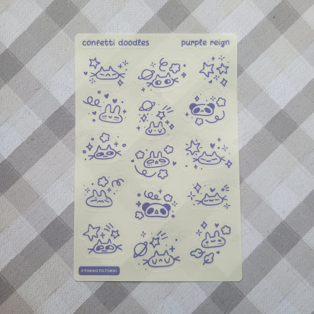 Confetti Doodles Sticker Sheet