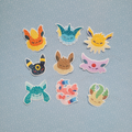 Eeveelution Poki Sticker Flake Set